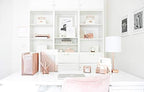 BLU MONACO Rose Gold Desk Organizer Set | 5-Piece Metal Desktop Organization Kit With File Holder, Magazine Rack, Pen Cup, Sticky Note Holder and Letter Sorter | Stylish Office Accessories - Image 4