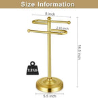 Hand Towel Holder Stand for Bathroom Countertop,S-Shape Bar,Gold - Image 5