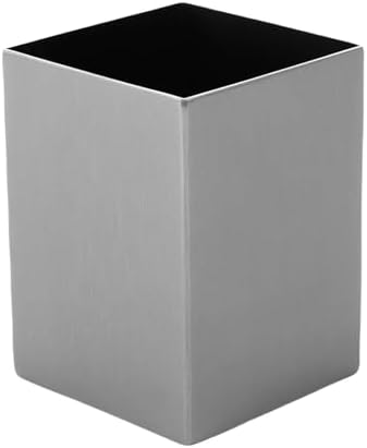 Walfront Metal Pen Holder, Thickened 304 Stainless Steel Square Pencil Holder, Multifunctional Desktop Organizers for Pens Scissors Markers Makeup Brushes for Office Home School - Image 3