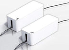Bluelounge CableBox Cable and Cord Management System - (White) - Pack of 2 by Bluelounge