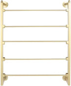 5-Layer Wall Mounted Scarf Rack, Silk Scarves Hijab Hanger Wrapping Paper Ribbon Organizer Metal Towels Storage Display Belts Necktie Hijab Stand for Home Retail Stores (Gold) by Unknown