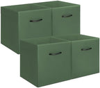 StorageWorks 13x13 Storage Cubes, Cube Organizer Bins, Green, 4-Pack by StorageWorks