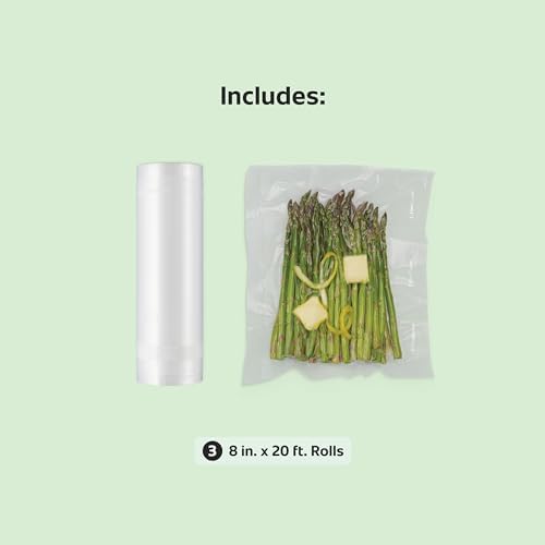 FoodSaver Custom Fit Airtight Food Storage and Sous Vide Vacuum Sealer Bags, Perfect for Meal Prep and Sous Vide Cooking, 8in x 20ft (Pack of 12) - Image 6