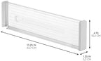 iDesign Plastic Adjustable Deep Drawer Dividers, Set of 8, Clear - Image 3