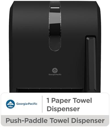 Georgia-Pacific Push Paddle Roll Paper Towel Dispenser by GP PRO, 54338A, Black - Image 2
