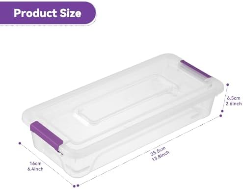 novelinks 4 Quart Clear Plastic Storage Containers with Lids (8 Pack) - Image 2