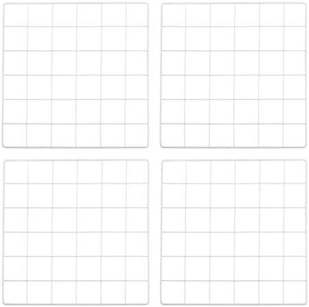 PATIKIL 12x12 Inch Wall Grid Panel, 4 Pcs Metal Wire Photo Wall Decorative Grid for Photo Display Hanging Picture Memo Home Decorations, White by PATIKIL