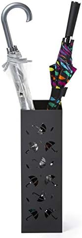 Mango Steam Metal Square Tall 19.5" Umbrella/Cane/Walking Stick/Wrapping Paper Holder, Stand, Rack Organizer (Brollies Black) - Image 3