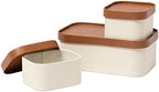 LA JOLIE MUSE Decorative Storage Boxes with Lids Faux Leather, Beige 3 Pack by LaJol%C3%ADeMuse