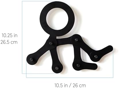 Three by Three Seattle Baby Wall-Mounted Coat Rack, Black Metal - Image 5