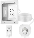in Wall Cable Management Kit, Recessed Power, AC Outlet + USB-A & C Ports by JINGTAO88