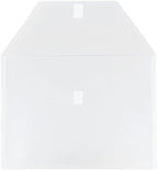 JAM PAPER Plastic Envelopes with Hook & Loop Closure - Letter Booklet - 9 3/4 x 13 - Clear - 12/Pack (Pack of 3) - Image 2