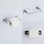 Chrome Bathroom Hardware Set 4 Pieces,Bathroom Accessories Set Stainless Steel Wall Mounted, Hand Towel Bar, Towel Ring, Robe Towel Hooks,Toilet Paper Holder,Towel Bar Set, 23.6 Inch - Image 5