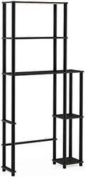 Furinno Turn-N-Tube Over The Toilet Storage, 5 Shelves Bathroom Organizer Space Saver Rack, Espresso/Black by Furinno-FitsYourSpaceFitsYourBudget