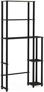 Furinno Turn-N-Tube Over The Toilet Storage, 5 Shelves Bathroom Organizer Space Saver Rack, Espresso/Black by Furinno-FitsYourSpaceFitsYourBudget