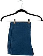 Simplify 24 Pack Velvet Hangers with Clips | Skirt and Pants | Slim Space Saving | Closet Organization | Non-Slip | Prevent Creases | Swivel Neck | Durable | Black - Image 5