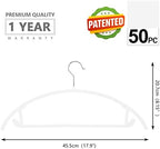 MIZGI Velvet Hangers 50 Pack, Patented Rounded Shoulder Sweater Hangers - Image 2