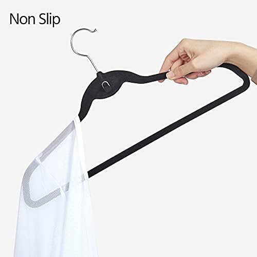 aheetech Velvet Hangers 100 Pack, Non-Slip Cascading Hangers, Swivel Hook - Image 3