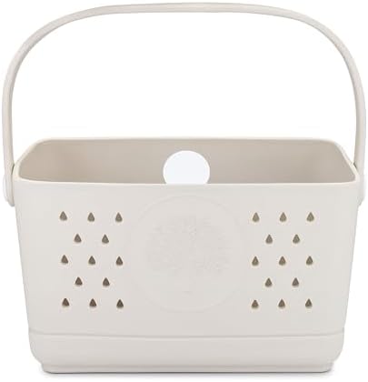 Parker Baby Co. Quick-Dry Bath Caddy Organizer with Handle - Snow, Large by ParkerBabyCo