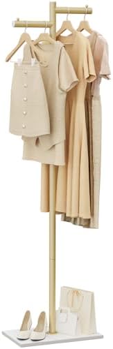 Modern Garment Rack,Z-Shaped Coat Stand with Rock Base,68.9in,Gold by Unknown