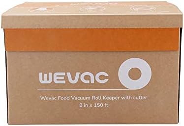 Wevac 8” x 150’ Food Vacuum Seal Roll Keeper with cutter, Ideal Vacuum Sealer Bags for Food Saver, BPA Free, Commercial Grade, Great for storage, meal prep and Sous Vide (8" x 150') (Pack of 2) - Image 4