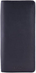 DiLoro Leather Zippered Triple or Quad Pen Case Pencil Pouch Holder for Three or Four Fountain Ballpoint Rollerball Pens or Glasses (Nappa Black) by DiLoroSwitzerland
