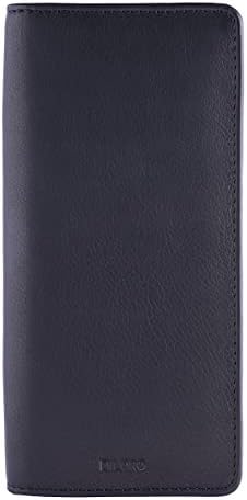 DiLoro Leather Zippered Triple or Quad Pen Case Pencil Pouch Holder for Three or Four Fountain Ballpoint Rollerball Pens or Glasses (Nappa Black) by DiLoroSwitzerland
