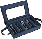 Flatware Storage Case 5 Compartments Silverware Container Box, Blue by HOLDN%E2%80%99STORAGE