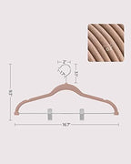 SONGMICS 30-Pack Pants Hangers, Velvet Hangers with Adjustable Clips - Image 6
