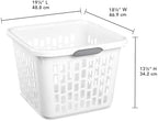 Sterilite Square Laundry Basket, Plastic Clothes Hamper, 12 Pack - Image 3