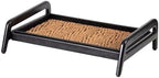 Anji Mountain Heavy Duty Waterproof Wooden Shoe Storage Mat Organizer/Boot Storage Tray Multi Use for Entryway with Coir, Tan and Black Insert, 1 Tier, Fits 2 Pair (26.5" Wide) by AnjiMountain