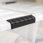IRIS USA 13 Qt Storage Bins with Lids, 6 Pack, Clear/White - Image 5