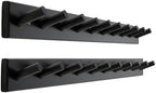 SKOLOO Wall Mounted Coat Rack 38", 10 Hooks, Bamboo, Shaker Style, Black by SKOLOO