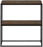 Furinno Moretti 2-Tier Metal Frame Storage Shelves, Columbia Walnut - Image 6
