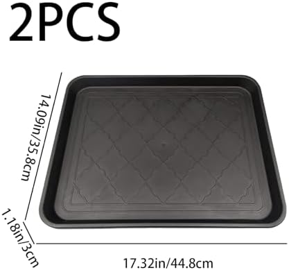 Boot Trays for Entryway, 2PCS 18x14 Inch Shoe Tray Non Slip Shoe Mat Waterproof Boot Mats for Entryway, Square Mat Tray for Indoor Outdoor Style 2 - Image 5