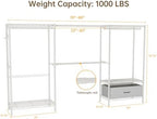Golpart Heavy Duty Clothing Rack with Adjustable Shelves Clothes Wardrobe - Image 4