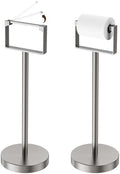 RUACQ Toilet Paper Holder Stand with Weighted Base, Brushed Nickel, 1 Pack by Ruacq