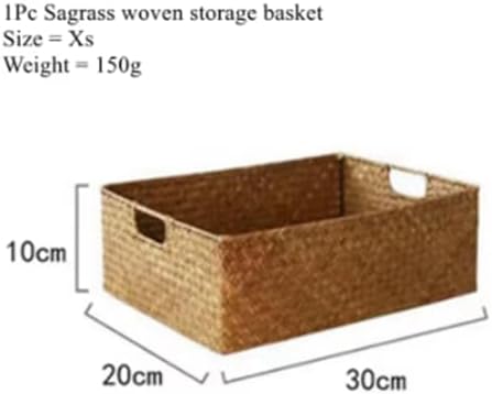 Woven Seagrass Basket Straw Wicker Storage Container - Image 2