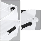 25 Quart Clear Under Bed Storage Container with Wheels, 4 Packs - Image 3