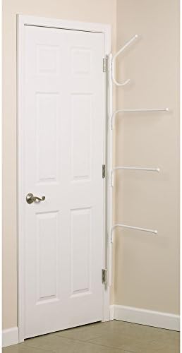 Household Essentials Hinge-It Clutterbuster Valet Family Towel Bar, White - Image 4