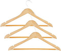 Honey-Can-Do Sturdy Maple Wood Hangers – Non-Slip Grooved Bar, Perfect for Shirts and Suits, Durable & Stylish, (Pack of 72) by Honey-Can-Do