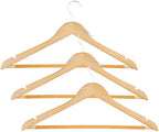 Honey-Can-Do Sturdy Maple Wood Hangers – Non-Slip Grooved Bar, Perfect for Shirts and Suits, Durable & Stylish, (Pack of 72) by Honey-Can-Do
