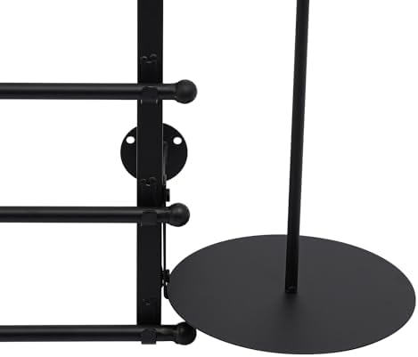 Ribbon Storage Organizer, Wall Mounted Ribbon Organizer, 12-Tier Metal Gift Wrapping Paper Rack, Spool Tie Scarf Hijab Belt Towel Hanger, for Home, Craft Room, Flower Shop, Black, 31.5in Wide - Image 5