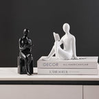 Ceramic Decorative Bookends, Book Ends for Shelves, Home Office Decor - Image 7