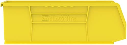 Akro-Mils 30234 AkroBins Plastic Storage Bins, 15"x5"x5", Yellow, 12-Pack - Image 2