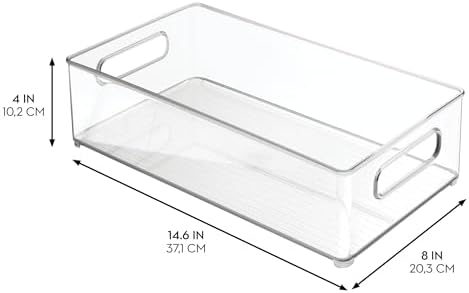 iDesign Stackable Fridge Bin, Set of 6, Clear - Image 3