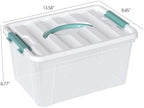8-Pack 14 Quart Stackable Storage Bin, Plastic Box with Handle - Image 2