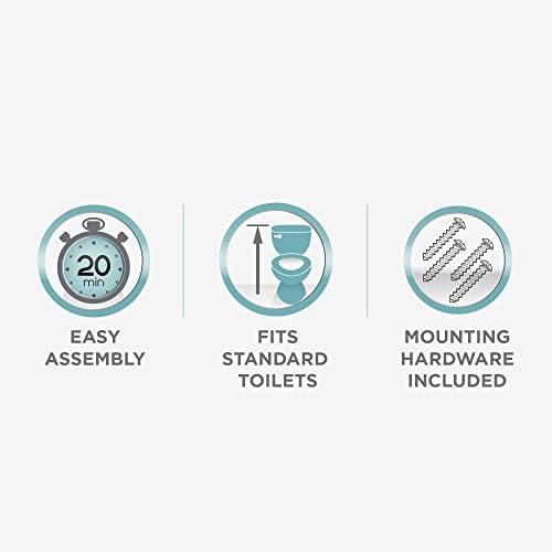Zenna Home Over the Toilet Storage Shelf Space Saver, Behind Toilet Bathroom Organizer and Storage, Metal Bathroom Organizer with 3 Shelves, Black - Image 4