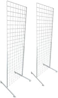 Only Hangers Heavy Duty 2' x 5.5' Gridwall Art Display Panel with EZ Slide-On Grid Legs - No Hardware or Tools Required - No Screws, Nuts, or Washers. (White Set of 2) by Only+Hangers