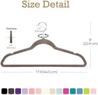 HOUSE DAY Taupe Velvet Hangers 60 Pack, Premium Non Slip Clothes Hanger - Image 6